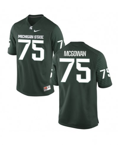 Women's Michigan State Spartans NCAA #75 Benny McGowan Green Authentic Nike Stitched College Football Jersey EF32L10VL